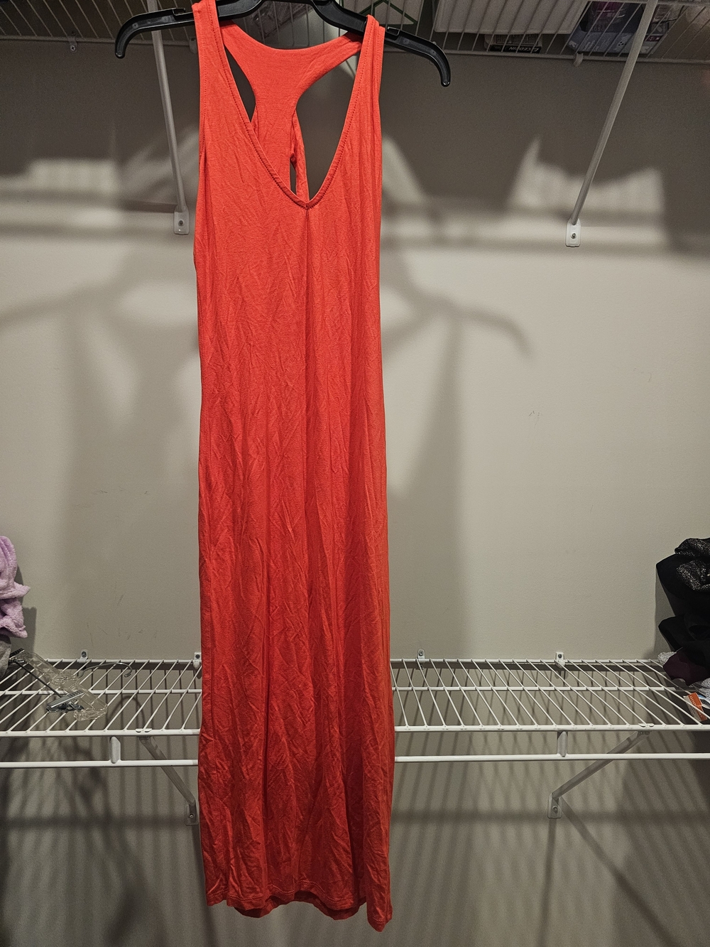 ASOS Coral Racerback Maxi Dress